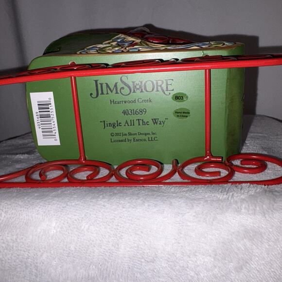 Jim Shore Christmas “Jingle All The Way” Sleigh With 3 Ornaments - Picture 6 of 16